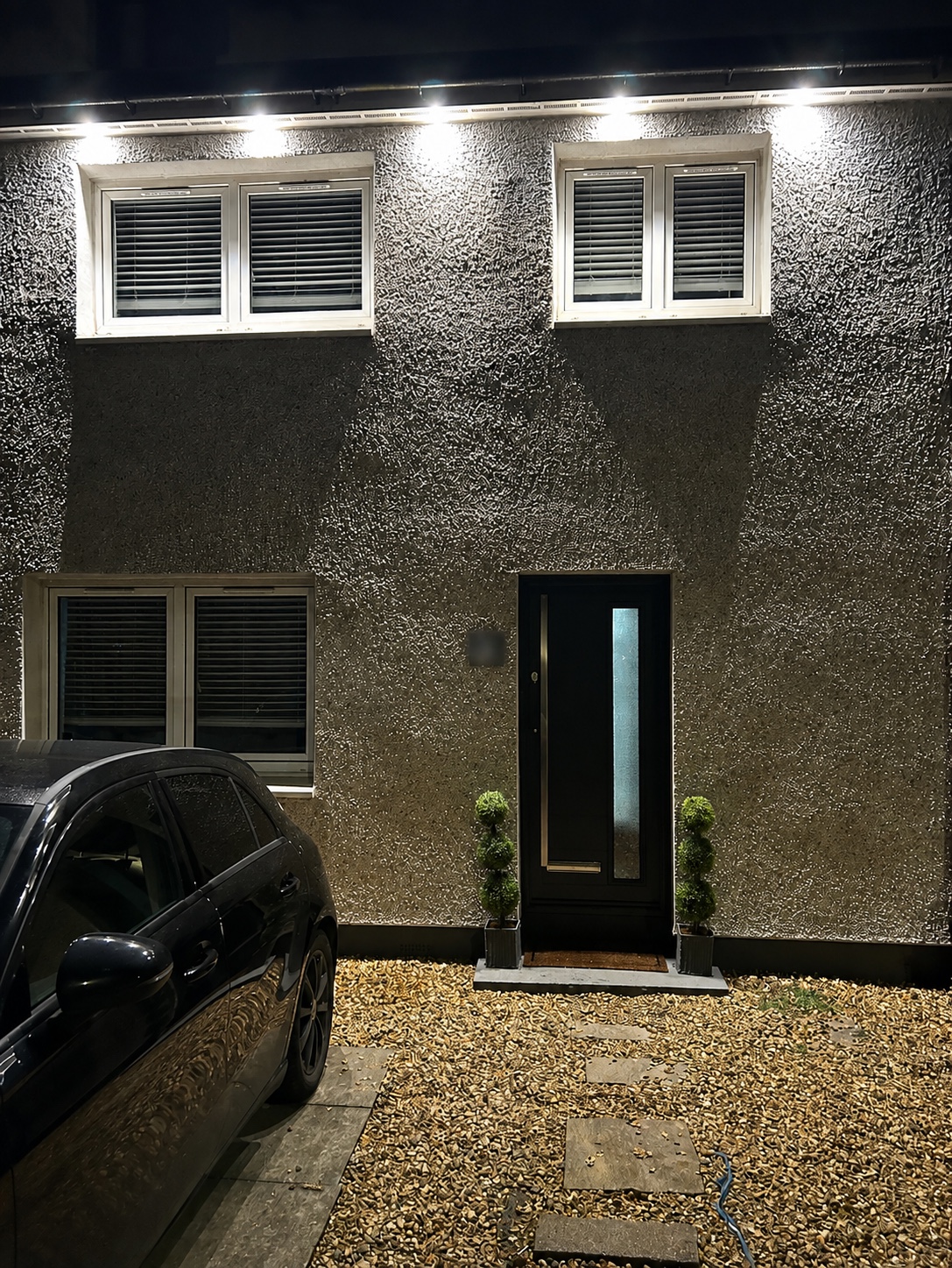 Outdoor soffit lighting installed by EG3 Electrical